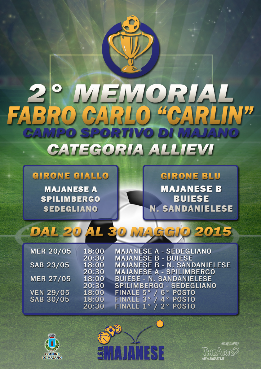 2° Memorial Fabro Carlo “Carlin” (dal 20 al 30 maggio 2015)